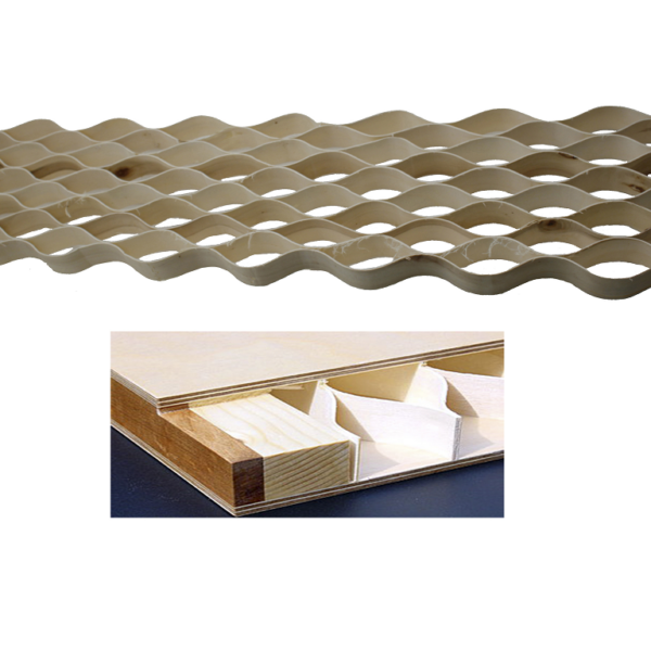 Nido D'ape Legno Pioppo cm.94x23/25 Spessore Pz.32 mm.32