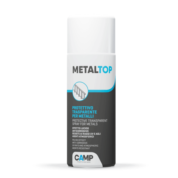 Metal Top Spray Protettivo Filmante Trasparente Semilucido per Metalli ml.400  Camp