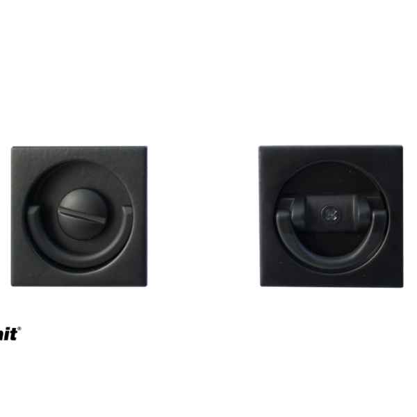 Maniglia Incasso Quadra Porta Libro modello K302A03 d.53x53/48 con Doppio Anello Attivo-Passivo varie finiture | Comit