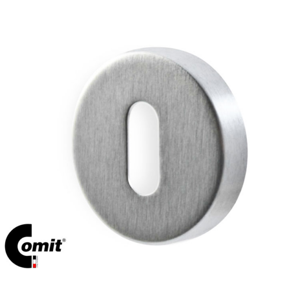 Bocchetta Tonda Foro Chiave mm.45x7h 2B - Cromo Satinato  Comit