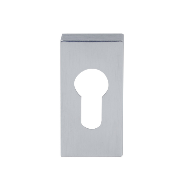 Bocchetta Rettangolare Foro Yale per Cilindro Europeo d.63x31x10h Z2B-Cromo Satinato  Comit