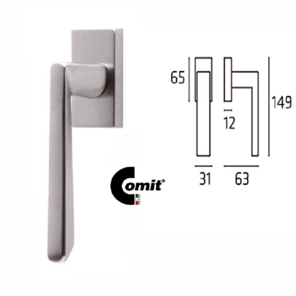 Maniglia per Finestra dk Unica Movimento 4 Scatti Metallo Quadro d.7x35mm varie finiture | Comit