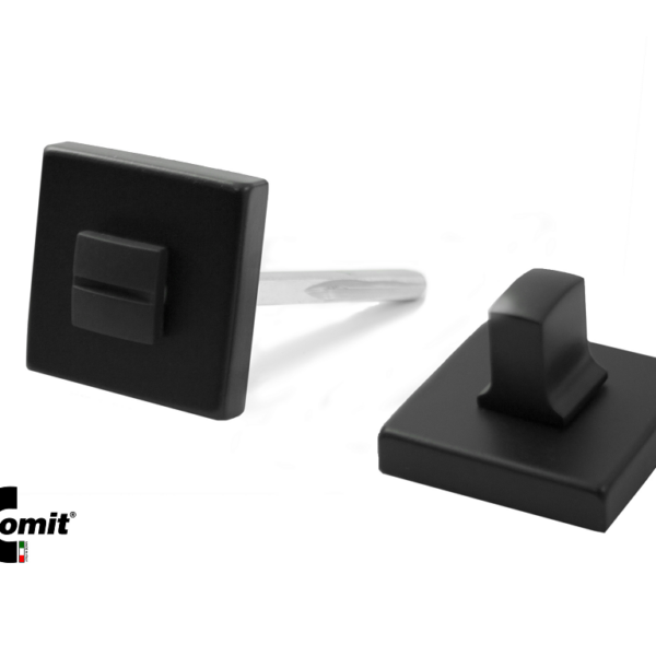 Nottolino WC Q6 Rosetta Quadra RO61 mm.50x50 RAL9005 Nero Opaco  Comit