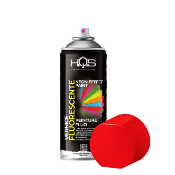 Spray Acrilico ml.400 Rosso Fluorescente | HQS Colorpack