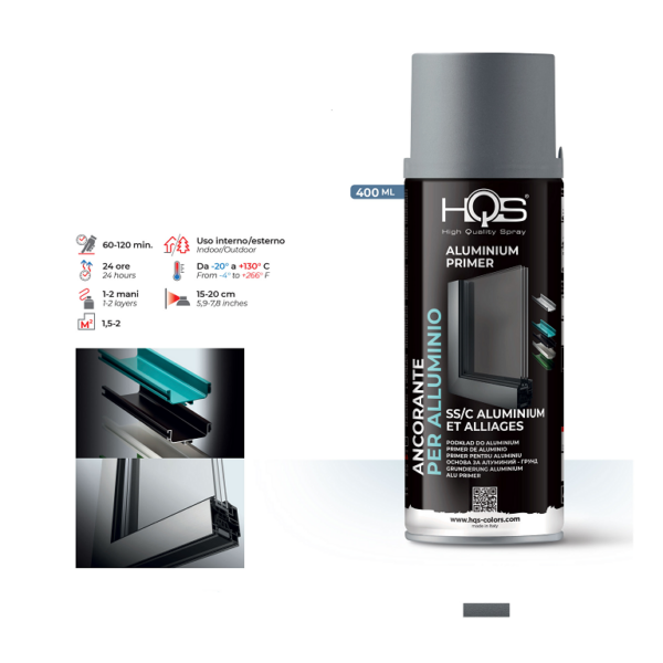 Ancorante Spray ml.400 per Alluminio Trasparente | HQS Colorpack
