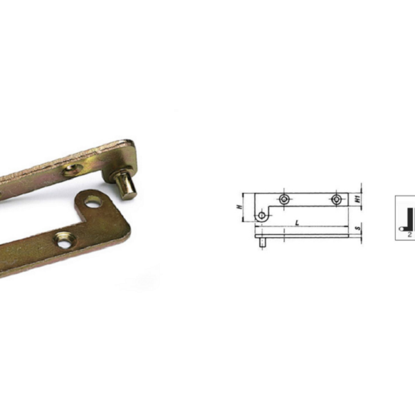 Perni Doppio Collo con Piastrina mm.80 Ottonato  pz.4