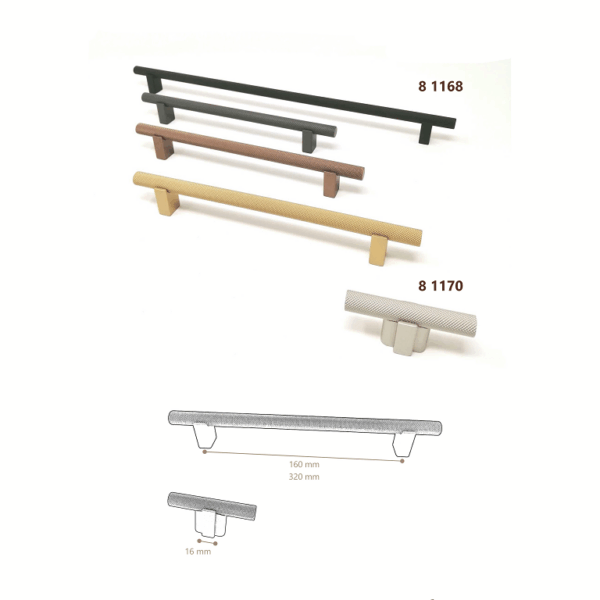 Maniglietta Mobile Interasse 320 mm.370x10x28h varie Finiture | Citterio Giulio