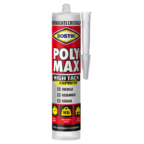 Polymax Sigillante e Incollante Polimerico a Presa Rapida 300 gr. Cristal | Bostik