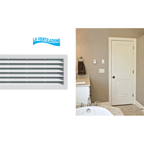 Griglia Incasso Rettangolare+Rete Bianco mm.254x108x13h | La Ventilazione