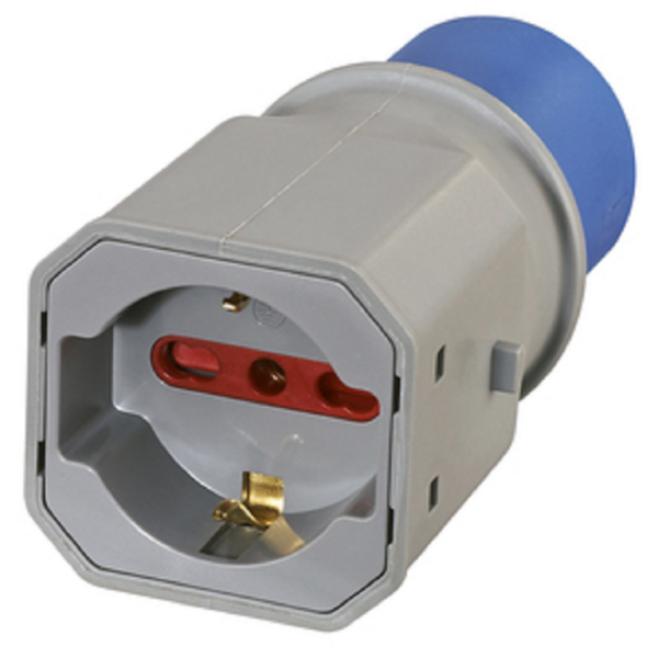 Adattatore Industriale Spina 16a 220v-Presa Bipasso/Schuko   Electraline