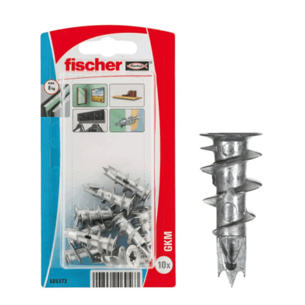 GKM K Tassello Autofilettante in Metallo per Cartongesso in Blister da pz.10 | Fischer
