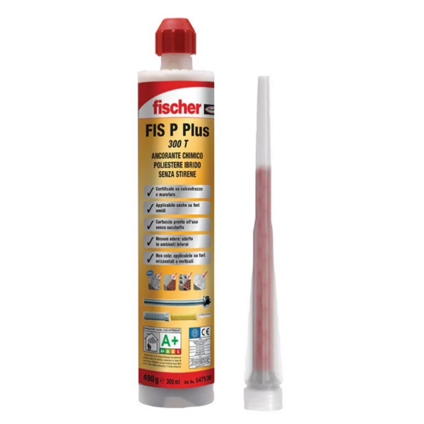 FIS P Plus 300 T Cartuccia Resina Poliestere con Miscelatore gr.490 | Fischer