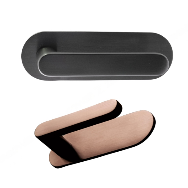 Maniglia Link Placca Ovale d.162x51 Bocchetta Foro Chiave varie finiture | Olivari