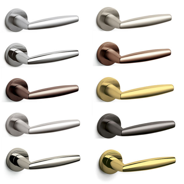 Maniglia Aurelia Rosetta Tonda d.47x10h Bocchetta Foro Chiave varie finiture | Olivari