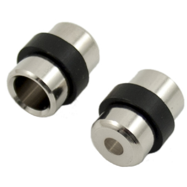 Reggiripiano Zama Forato Fissaggio con Vite Gomma Nera Ø15 Mm Nichelato  Manart