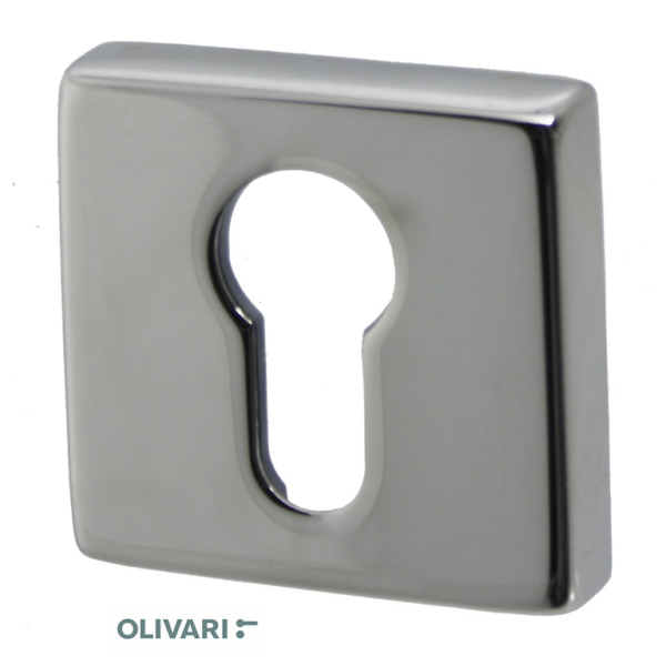 Bocchetta Quadra Foro Yale per Cilindro Europeo Q47x47x10h varie finiture | Olivari