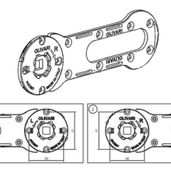 Molla per Maniglia Sottoplacca a Molla T/R162x51 B  Destra DX  e Sinistra SX| Olivari