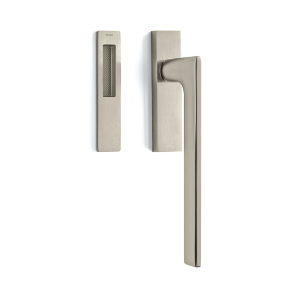 Maniglia per Alzante Scorrevole modello Lotus Q+Maniglia Incasso Cieco NS-SuperNichel Satinato | Olivari