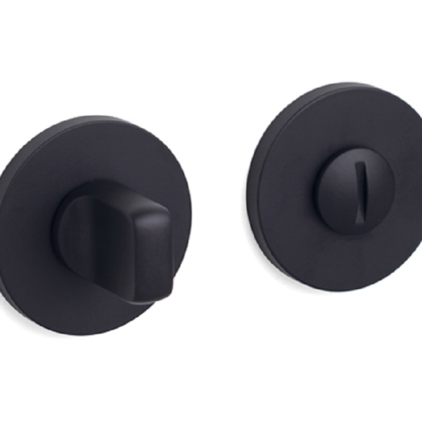 Nottolino Chiavistello WC Q6 modello Verona Rosetta Tonda d.51x5h NP-Nero Opaco | Olivari