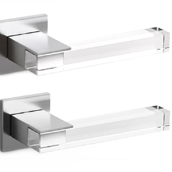 Maniglia Ice Cube Rosetta Quadra d.51x51x5h Bocchetta Foro Chiave varie finiture | Olivari