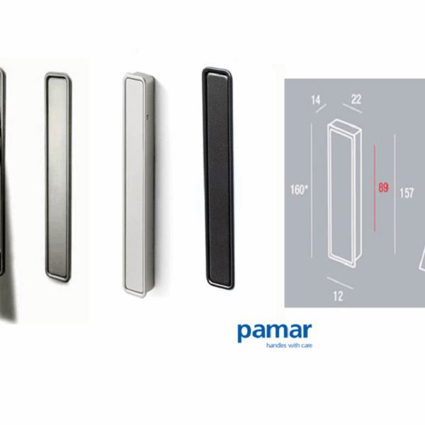 Maniglia Incasso Mobile Interasse 96 Rettangolare mm.22x160 varie finiture | Pamar