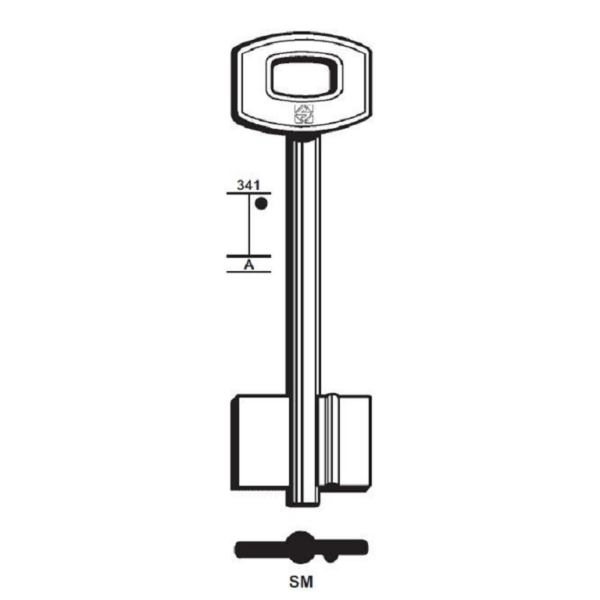 Chiave Grezza Doppia Mappa Corta Securemme Sm | Silca