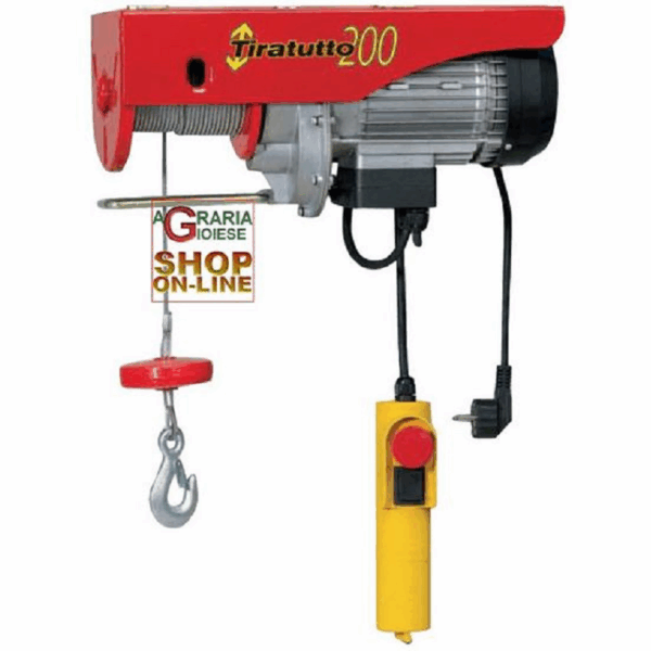 Paranco Elettrico Modello Europea kg.200/400 Cavo mt.18 W750 | Tea International