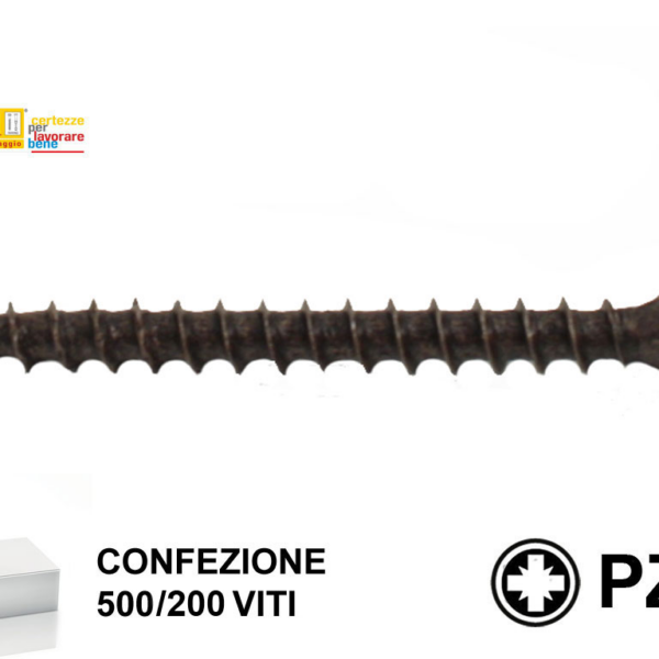 VITE TRUCIOLARE TSP IMPRONTA CROCE PZ2 BRONZATA mm.4,0x VARIE LUNGHEZZE | TECFI