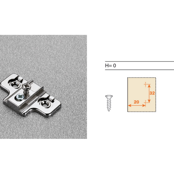 Basetta Croce Zama Assimetrica Serie 300 mm.20x32 h=00 | Arturo Salice