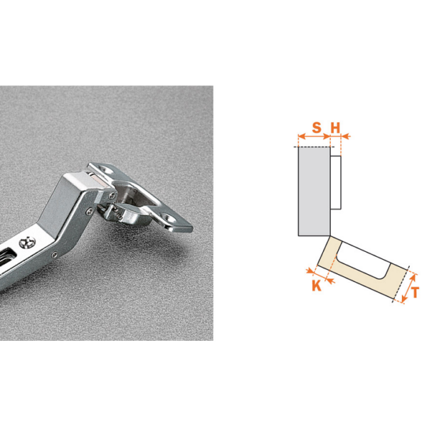 Cerniera per Mobili Automatica 94° Serie 200 da avvitare Foro d.35 Angolo Positivo 30° | Arturo Salice