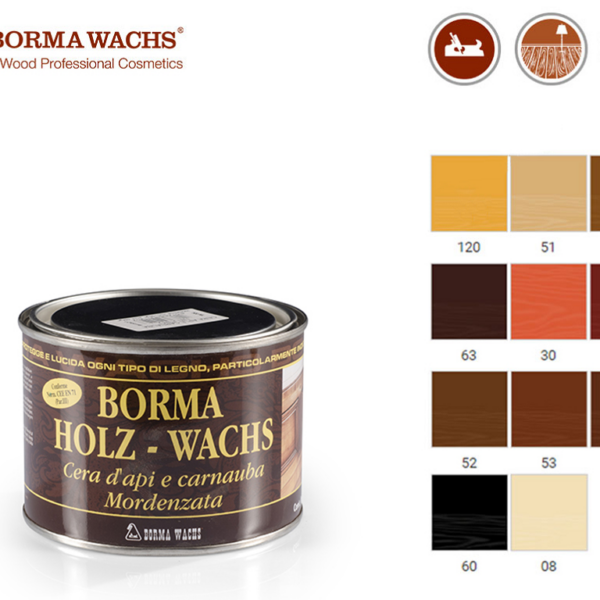 Cera D'api In Pasta ml.500 Holzwachs Varie Colorazioni | Borma Wachs
