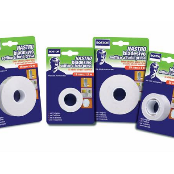 Nastro biadesivo Forte in Schiuma Bianco mm.19x mt.5 | Boston