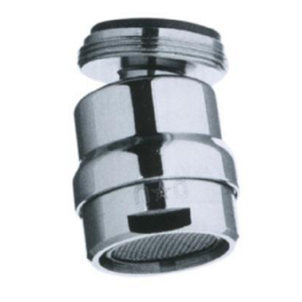 Rompigetto Aeratore per Rubinetto Cromato Attacco Maschio con Snodo 24x1