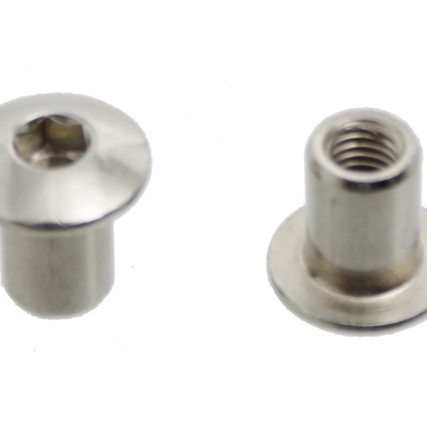 TESTINA TESTA BOMBATA ESAGONO INTERNO NICHELATA 6MA