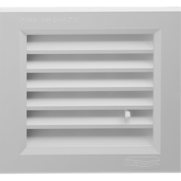 Griglia Incasso Quadra+Rete con Dosatore Bianco mm.140x140x15h | La Ventilazione