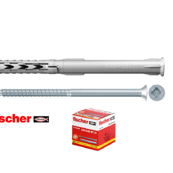 SXR 6x60 Z Tassello Nylon Prolungato con Vite PZD2 pz.50 | Fischer