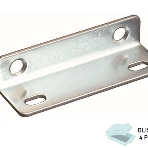 Piastrina Piegata Zincato mm.64x21x14 in Blister da pz.4 | Sipa