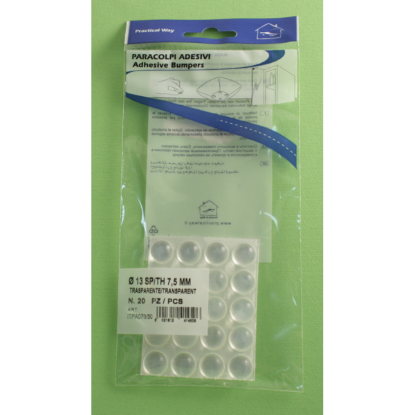 Paracolpi Adesivi Emisferici Eva Trasparente mm.7,5 X D.13 pz.20