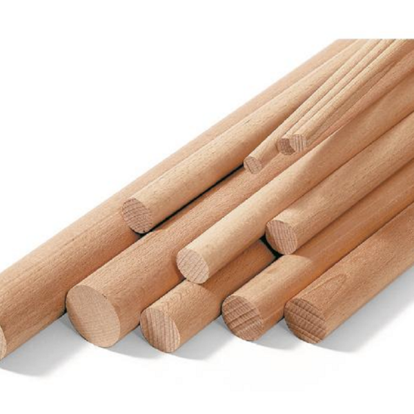 BASTONE TONDO IN AJOUS GREZZO asta cm.300 VARI DIAMETRI