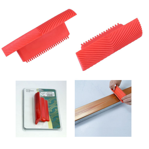 Tampone Decorativo Effetto Legno in Gomma mm.150