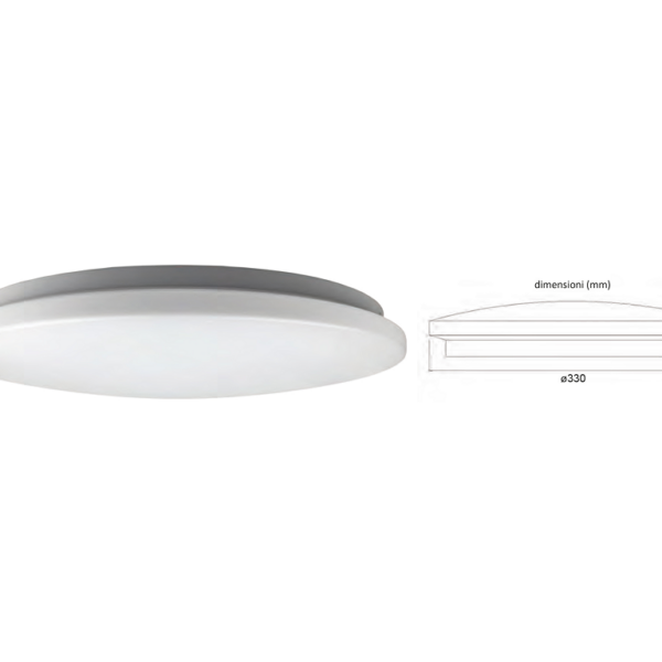 PLAFONIERA LED TONDA DA PARETE-SOFFITTO 230V IP20 4000K  VARI WATT | LAMPO