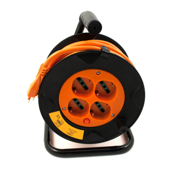 Avvolgicavo Elettrico Civile 4prese Bipasso+Schuko mm.3x1,5 varie lunghezze  HIT