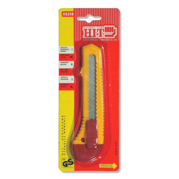 Cutter Taglierino Medio Plastica con Lama mm.18  HIT