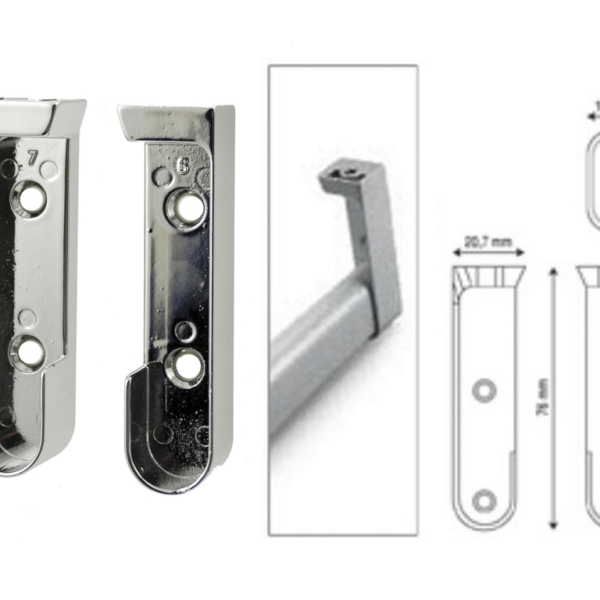 REGGITUBO LATERALE PER TUBO OVALE DA 35x15 mm. DX-SX 2 PEZZI prodotto da MANART