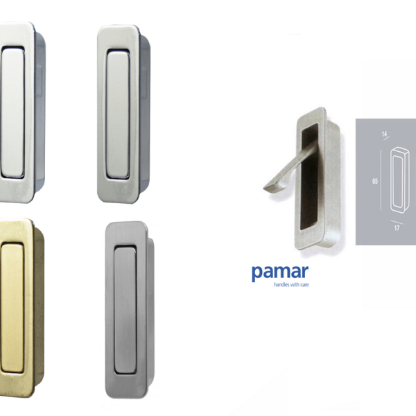 Maniglia Incasso Mobile A Pendolo Interasse 55 Rettangolare mm.20x68 varie finiture |  Pamar