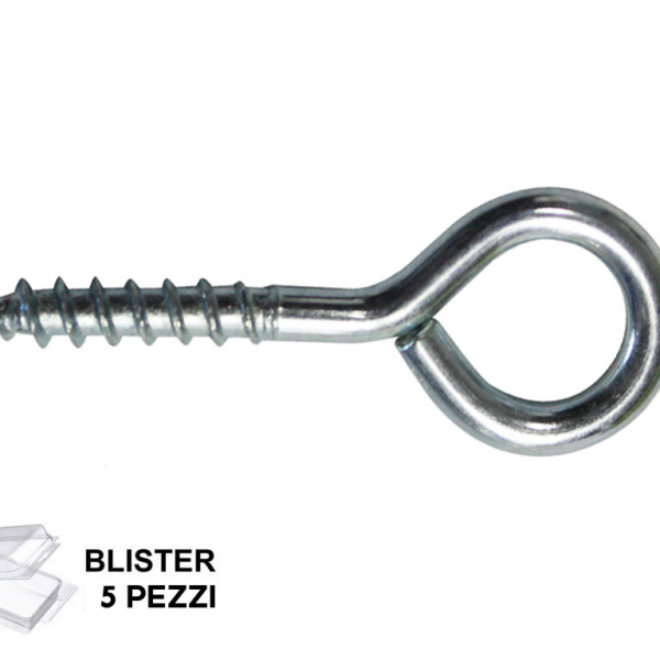 Occhiolo a Vite Legno Zincato in Blister da Pezzi 5 mm.22x80 | Puccioni