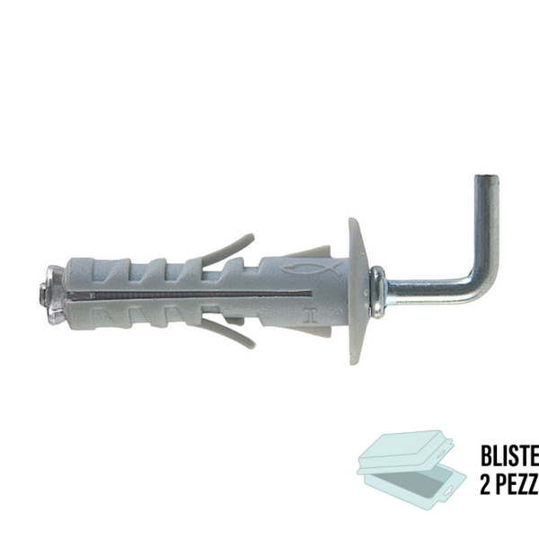 SB 12/2 Tassello Nylon Espansione a Vite in Blister da pz.2 Gancio Medio | Fischer