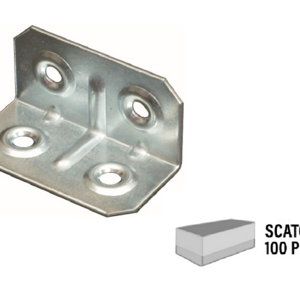 Piastrina Piegata Zincato Larghezza 40 mm.20x20 pz.100 | Sipa