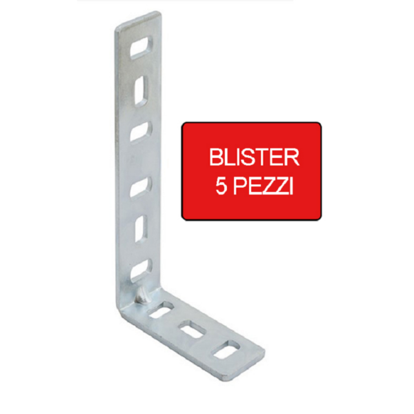 LASTRINA PIEGATA PESANTE CON ASOLE ZINCATO IN BLISTER DA 5 PEZZI VARIE MISURE  SIPA