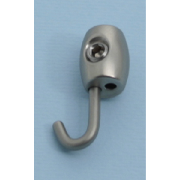 Morsetto Oliva con Gancio per Quadri Portata 15KG per Cavo NKS-Nichel Satinato  Tahuma